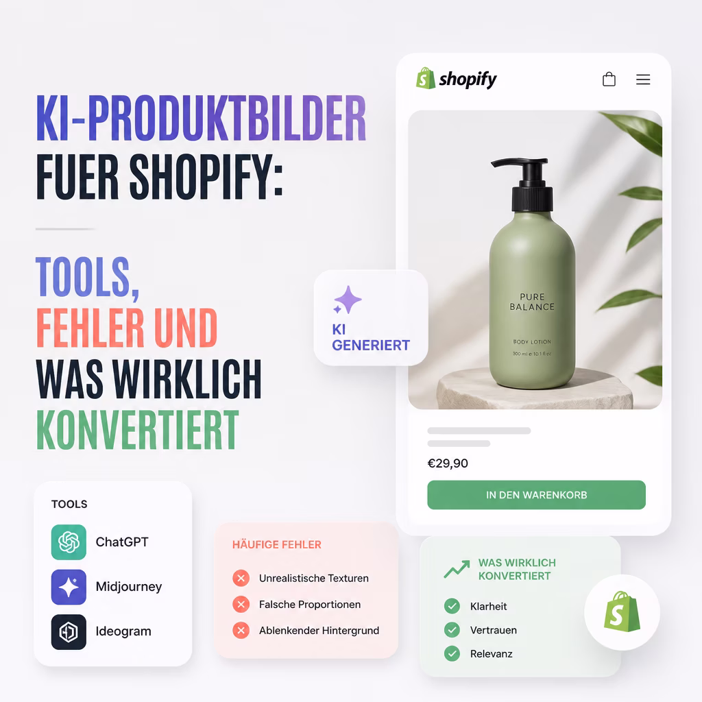 KI-Produktbilder für Shopify: Tools, Fehler und was wirklich konvertiert